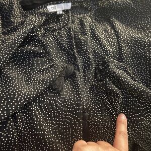 DR2 Black and White Polka Dot Formal Blouse